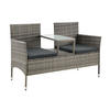 GARTENBANK Monaco grau-meliert - Grau, Kunststoff/Metall (133/84/63cm) - Juskys