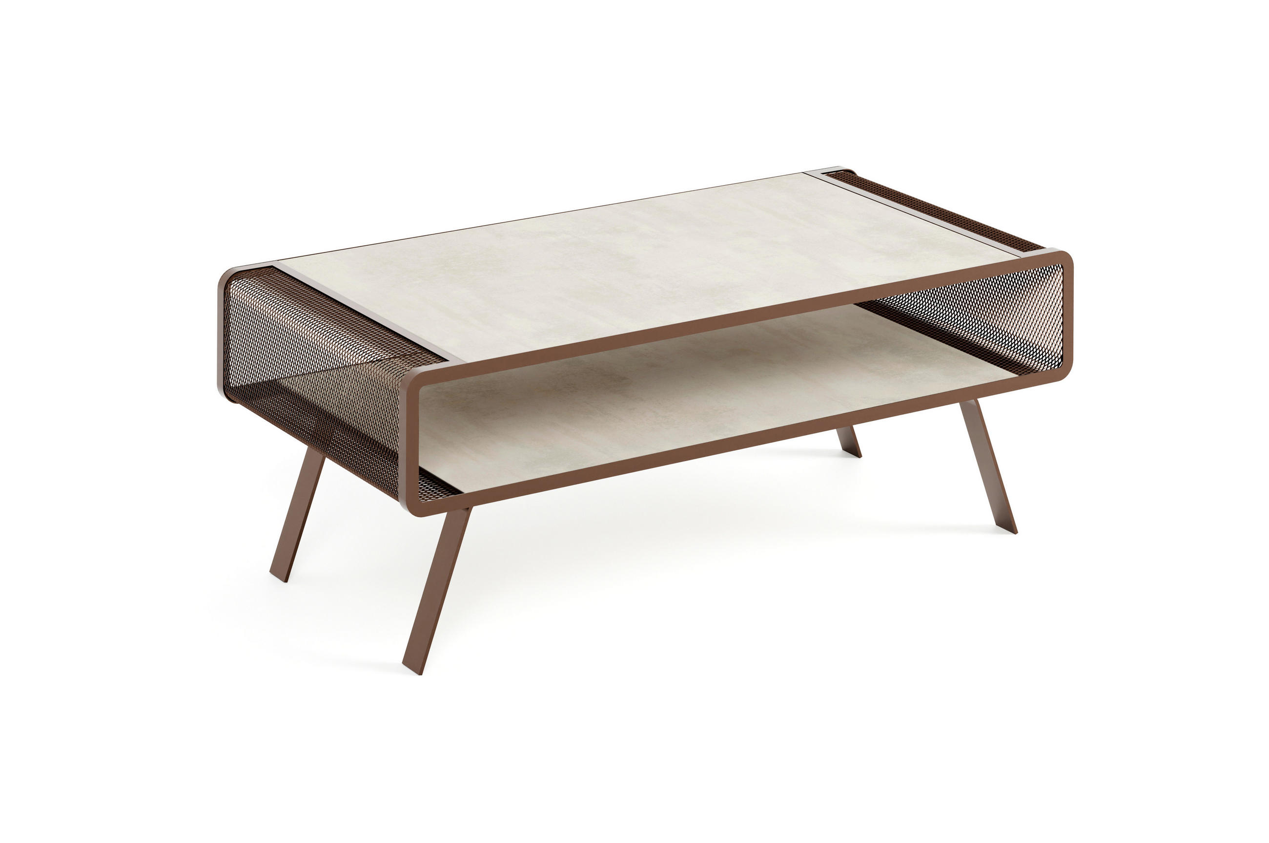 COUCHTISCH TORPE - Creme/Braun, Holzwerkstoff (60/121/45cm) - Meblini