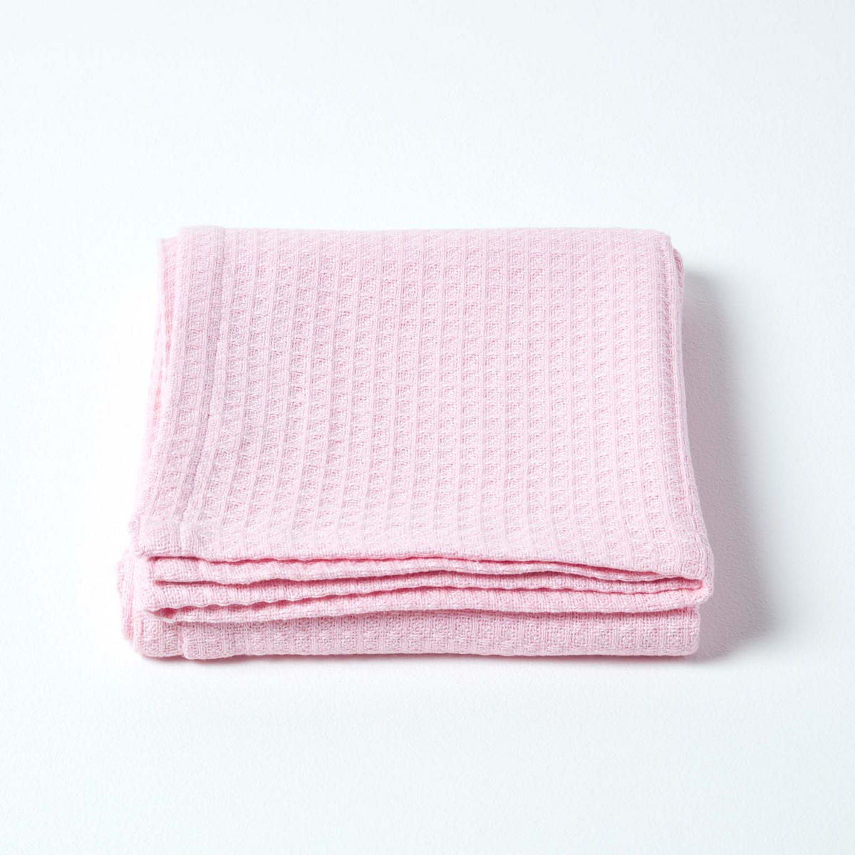 BABYDECKE Waffelpiqué 90/110 cm, Bio-Baumwolle - Rosa, Textil (90/112cm) - Homescapes