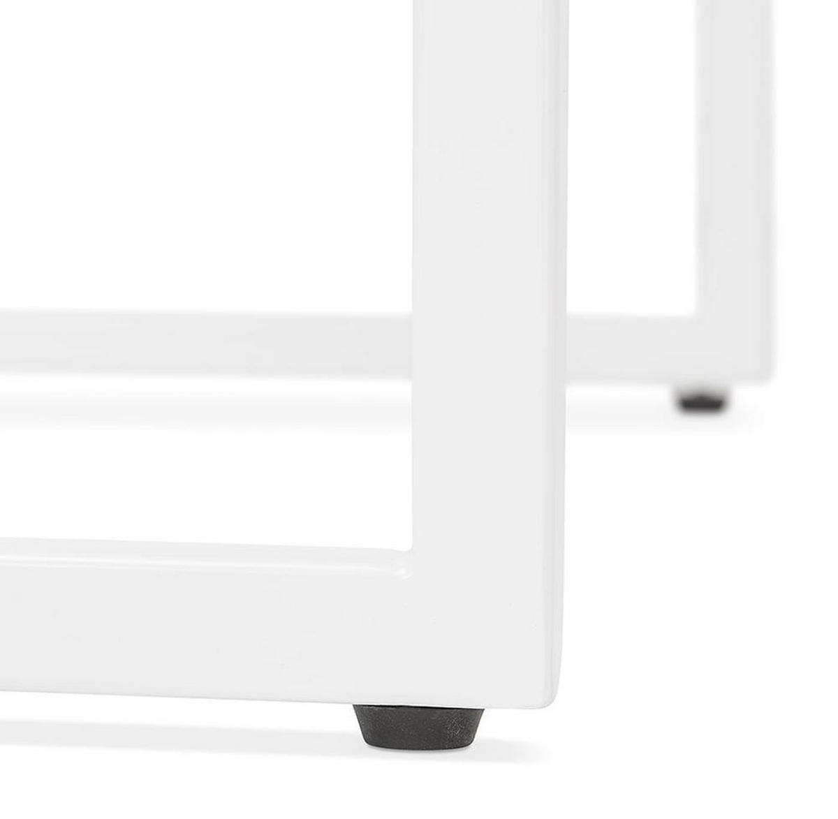 STEHTISCH Industrial Design mit Holzplatte und Metallgestell NOLIRO, Weiß 60x60x102 cm - Weiß, Holz/Metall (60/102/60cm) - KADIMA DESIGN
