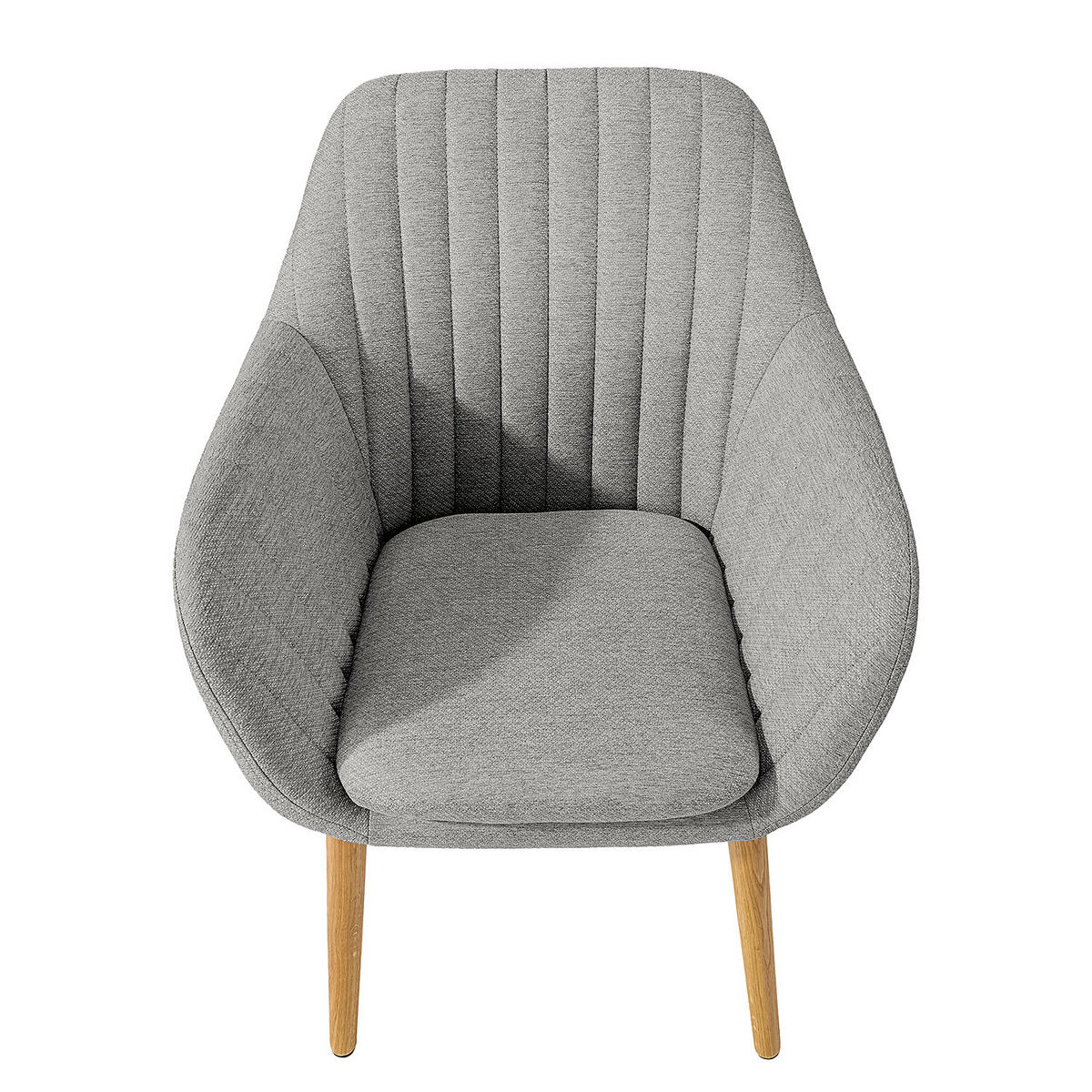 ARMLEHNENSTUHL - Typ A - Hellgrau, Textil (57/83/61cm) - home24