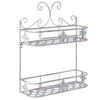 WANDREGAL Grau Marayes - Grau, Metall (42/52/14cm) - Beliani
