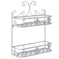 WANDREGAL Grau Marayes - Grau, Metall (42/52/14cm) - Beliani