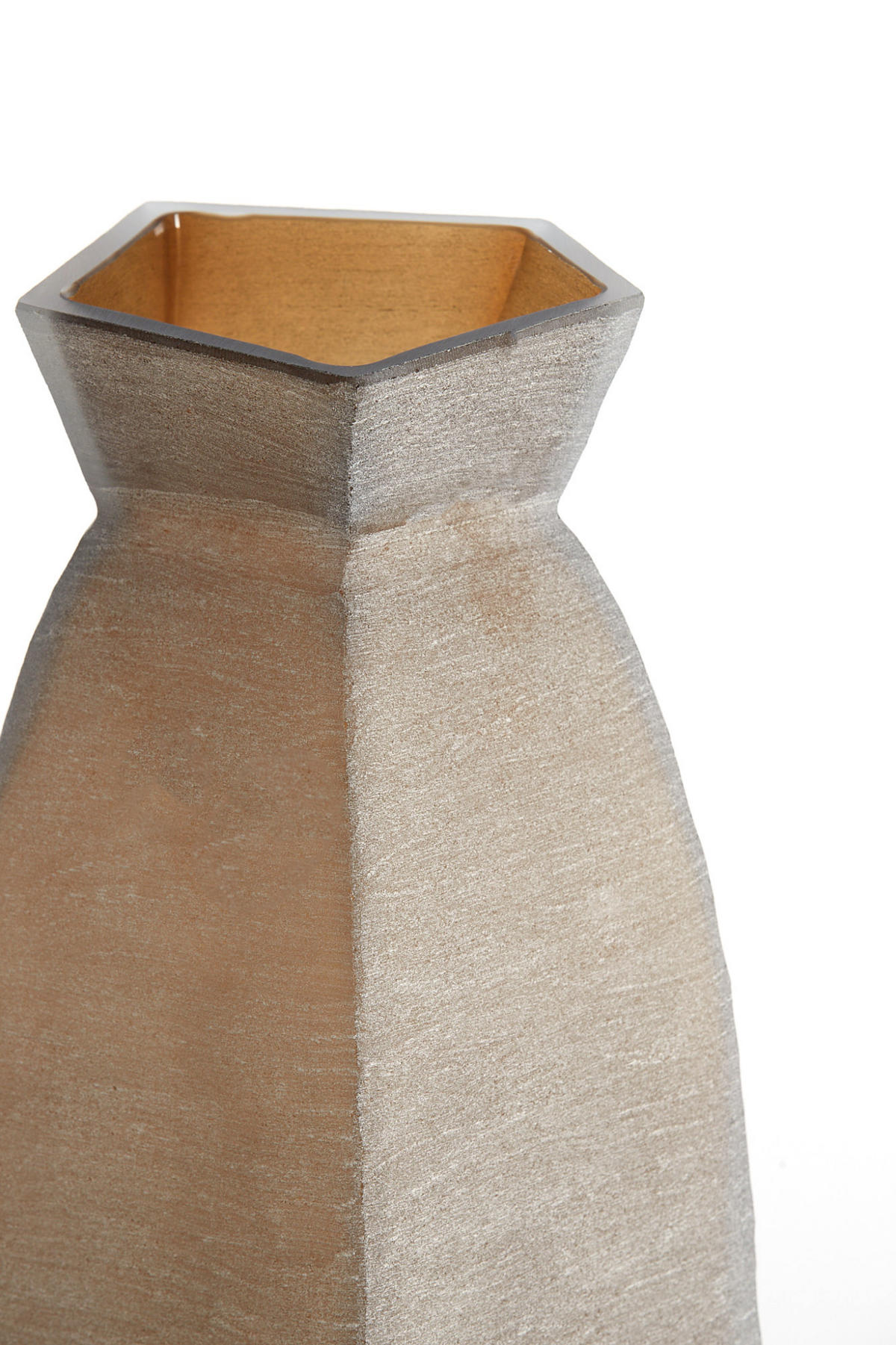 VASE Veliko Braun Ø24,5/50,5 cm - Dunkelbraun, Glas (50.5cm) - Light & Living