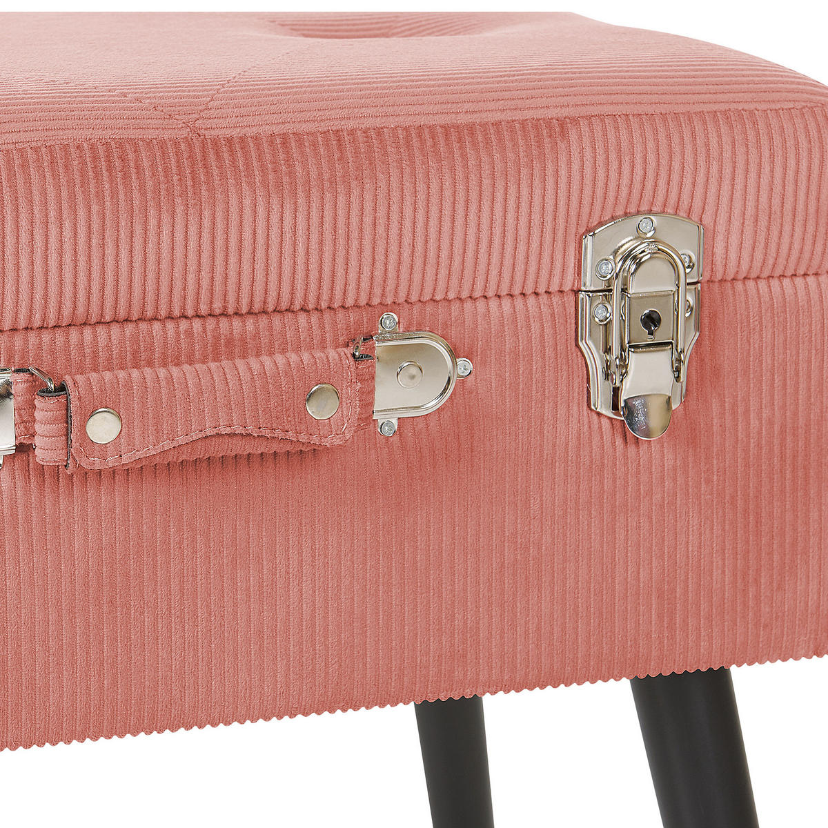 HOCKER Mallard 36/52/46 cm - Pink, Textil (52/46/36cm) - Beliani