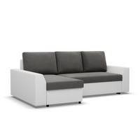 ECKSOFA MIT SCHLAFFUNKTION LUGO BONELL Grau/Weiß - Weiß/Grau, Textil (140/243cm) - Mebligo