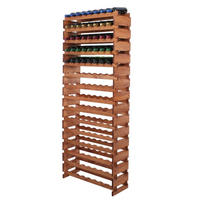 WEINREGAL VINOTECA FLEX PRO HxBxT 205x84x28cm 120 Flaschen auf 15 Ebenen Braun geölt - Braun, Holz (84/205/28cm) - PROREGAL
