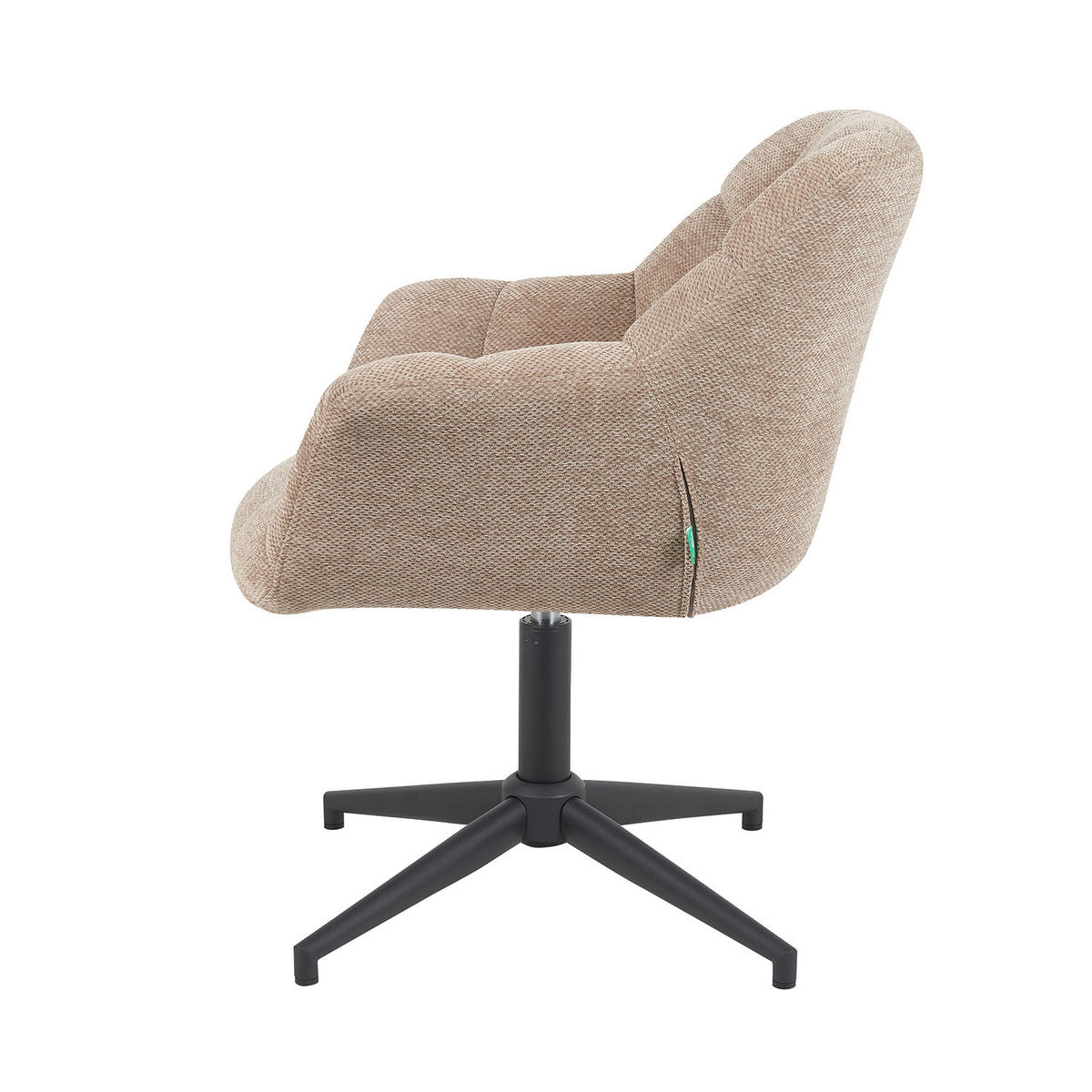 BÜROSTUHL Mika-Nala - Beige/Schwarz, Textil/Metall (65/78/66cm) - DUBI Möbel