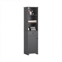 HOCHSCHRANK Dunkelgrau - Grau, Holzwerkstoff (40/161/35cm) - SoBuy