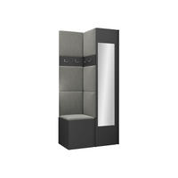 GARDEROBEN-SET Orion XXV - Graphitfarben/Grau, Holzwerkstoff/Kunststoff (82/186/46cm) - MIRJAN24
