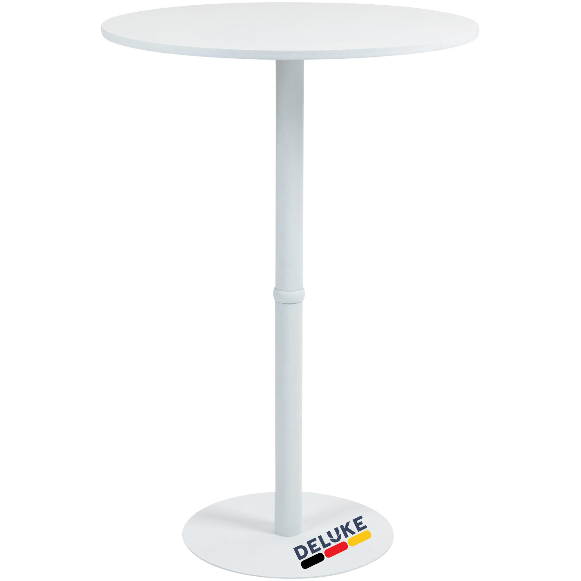 STEHTISCH rund Ø 75 cm CAHNI 110x75 cm Weiß - Weiß, Metall (75/75/110cm) - DELUKE