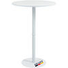 STEHTISCH rund Ø 75 cm CAHNI 110x75 cm Weiß - Weiß, Metall (75/75/110cm) - DELUKE