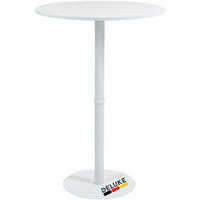 STEHTISCH rund Ø 75cm CAHNI - Metall Gestell | 110x75cm HxB, Weiß - Weiß, Metall (75/75/110cm) - DELUKE