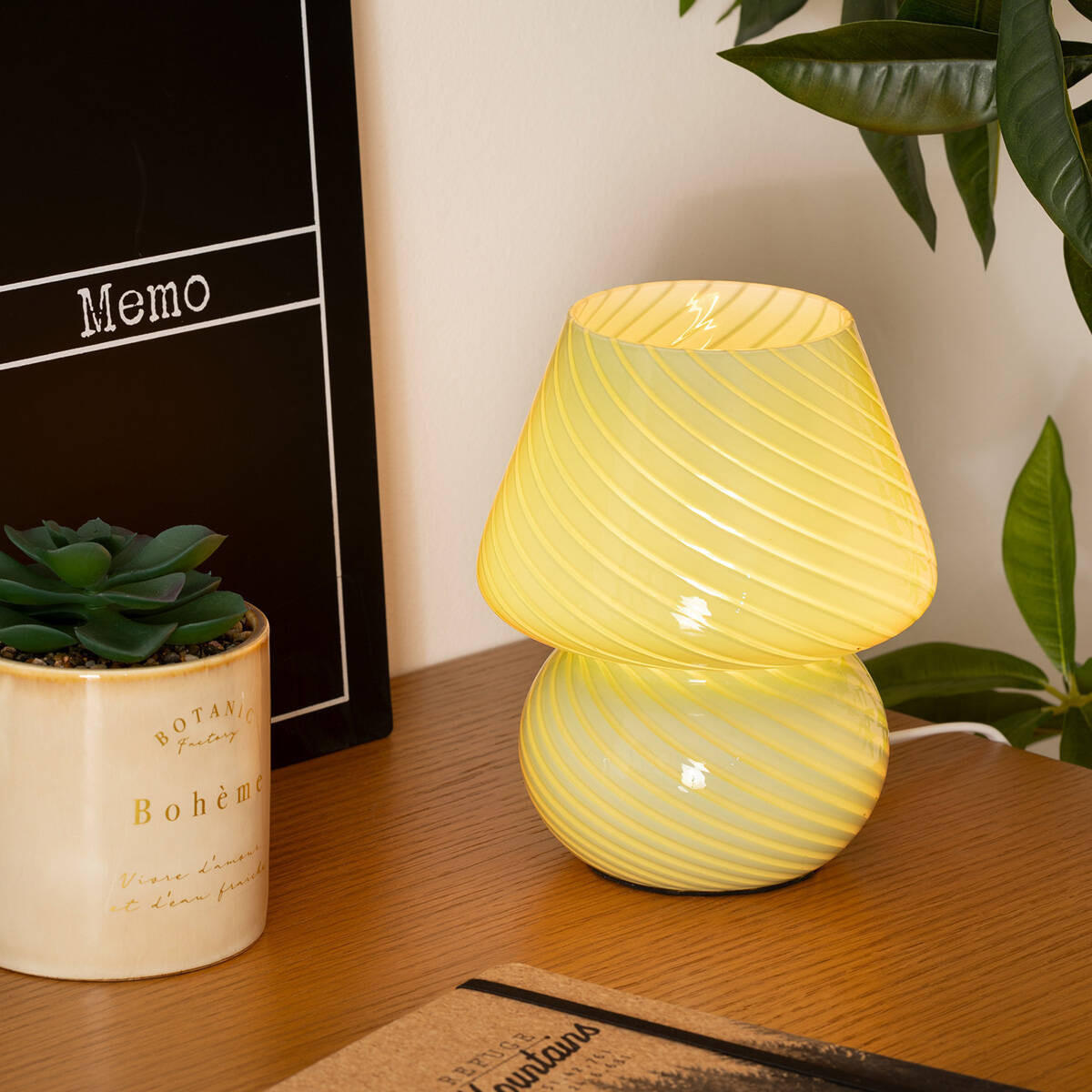 TISCHLAMPE Cara Ø 15 cm - Grün, Glas (51/51/18.5cm) - Atmosphera Createur d´interieur