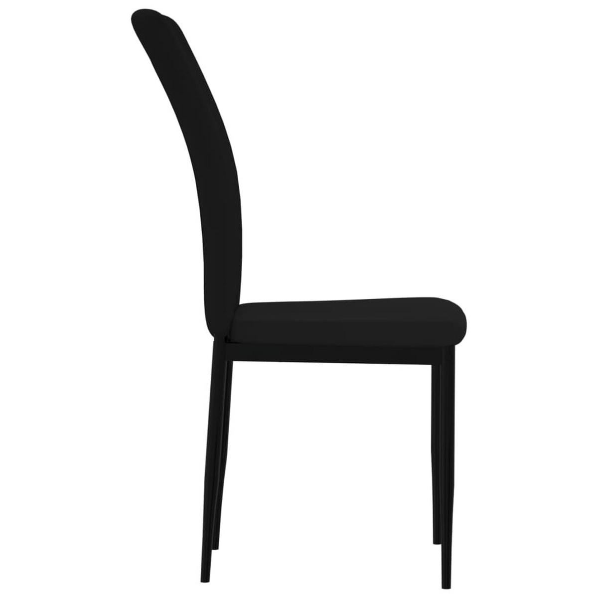 ESSZIMMERSTÜHLE 4 Stk. Schwarz Samt 42*58*85.5cm - Schwarz, Metall (42/85.5/58cm) - ZMH