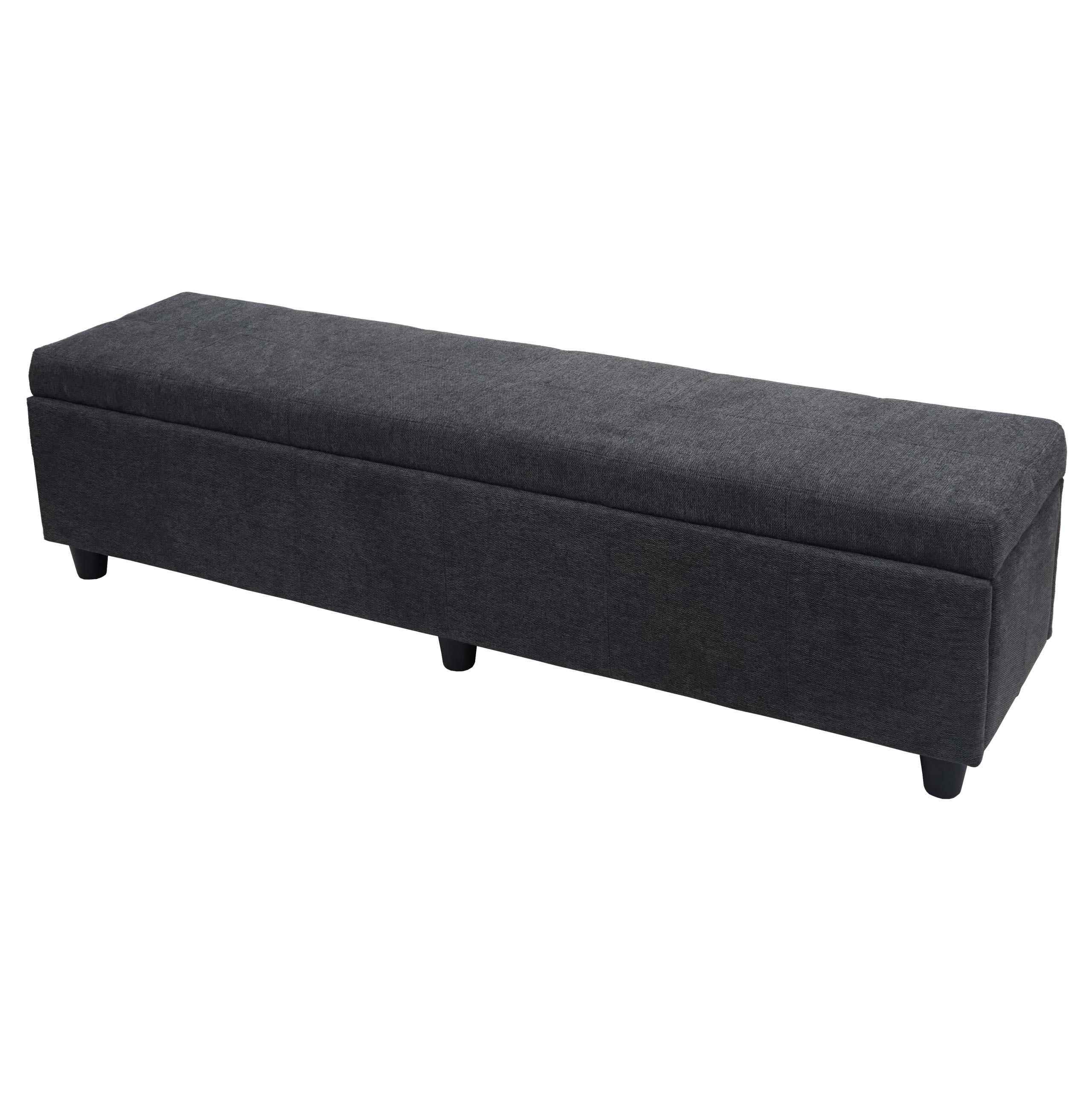 Berlinlodge Sitzbank Dunkelgrau 112x45x45 cm