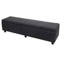 AUFBEWAHRUNGS-TRUHE XXL Anthrazit - Anthrazit, Textil (180/45/45cm) - MCW
