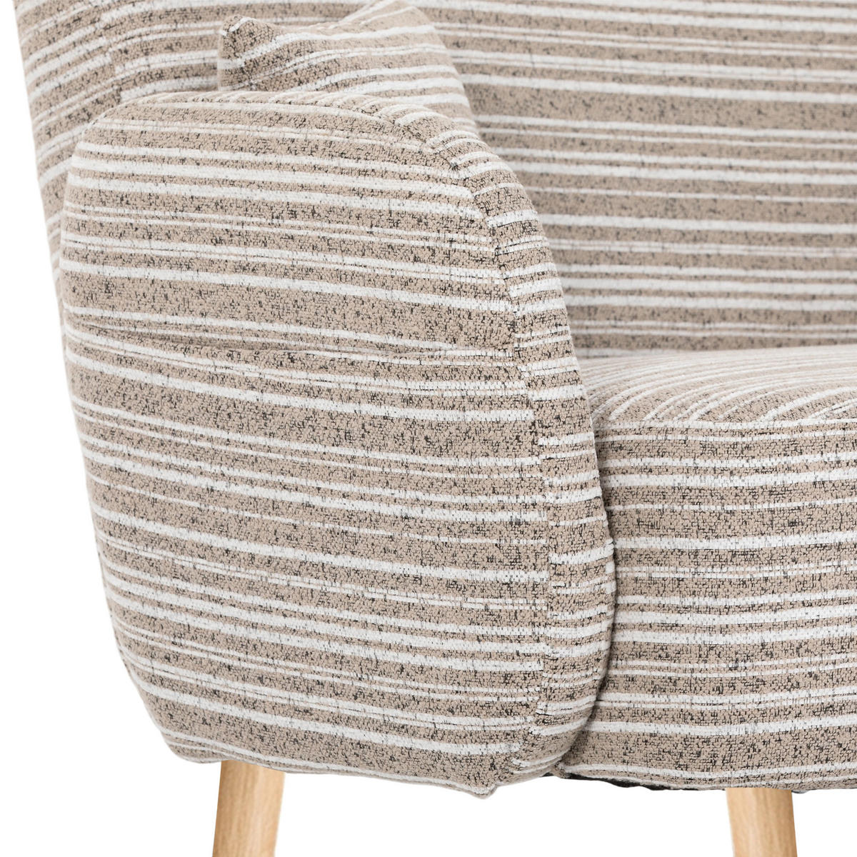 2-SITZER-SOFA aus Bouclé 121x81,5x87 cm mit Seitentaschen, beige - Beige, Textil (81.5/87/121cm)