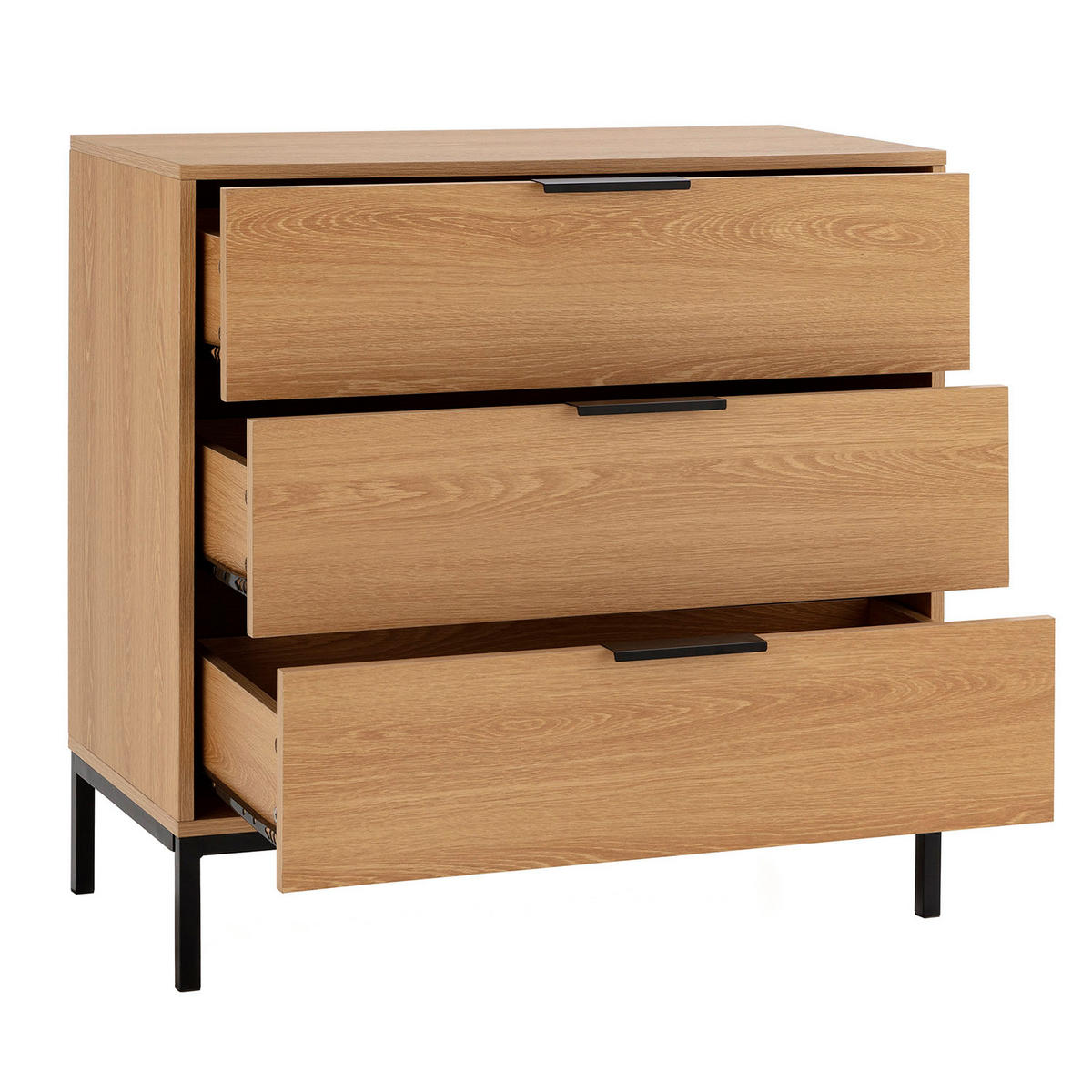KOMMODE 80/80/40 Auri Eichenfarbe - Honigeiche, Holzwerkstoff (80/80/40cm) - VS Venta-stock