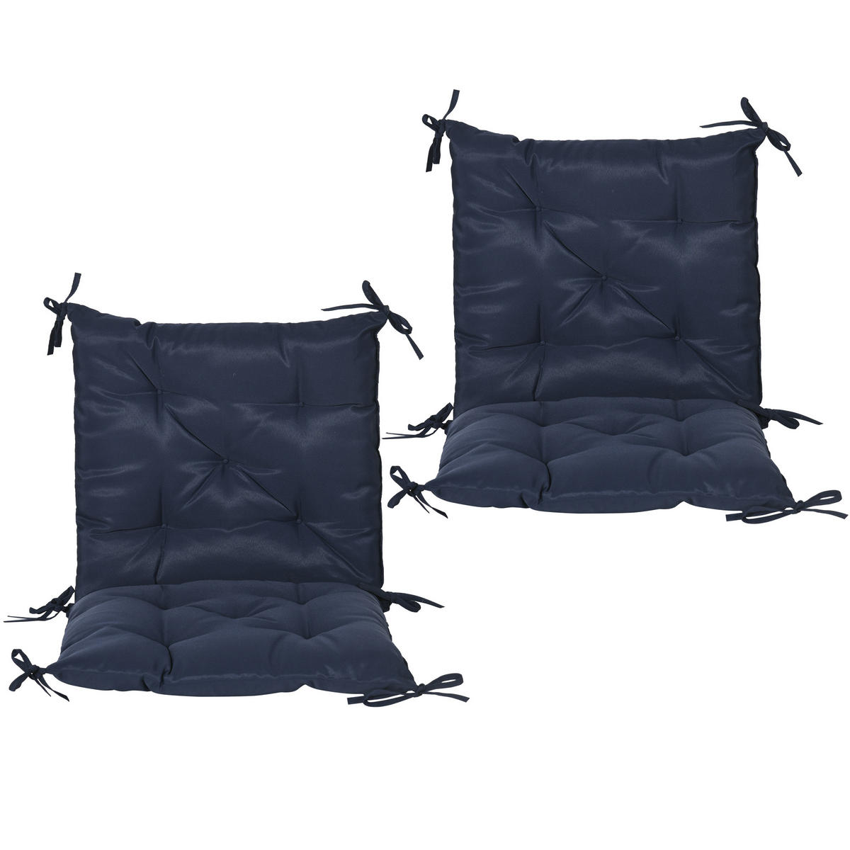 SESSELAUFLAGEN Blau 2 Stück - Blau, Kunststoff (50/8/98cm) - GiPP