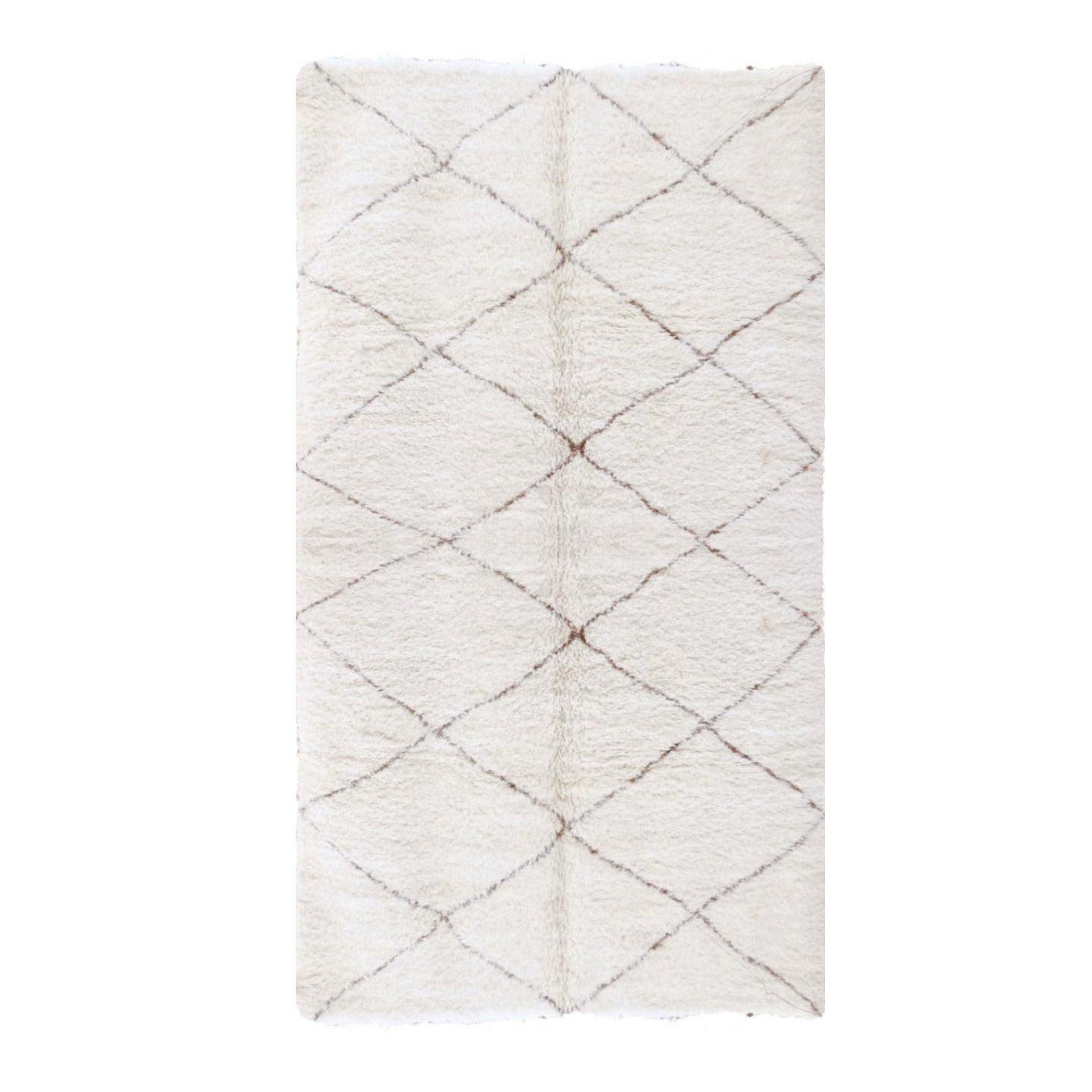 BERBERTEPPICH aus reiner Wolle 166x 310 cm - Beige, Naturmaterialien (166/310cm) - AFK Living