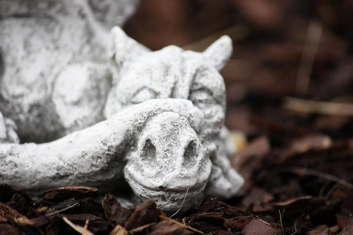 STEINFIGUR Mini Drache frostfest Steinguss - Grau, Stein (9/7/7cm) - stoneandstyle