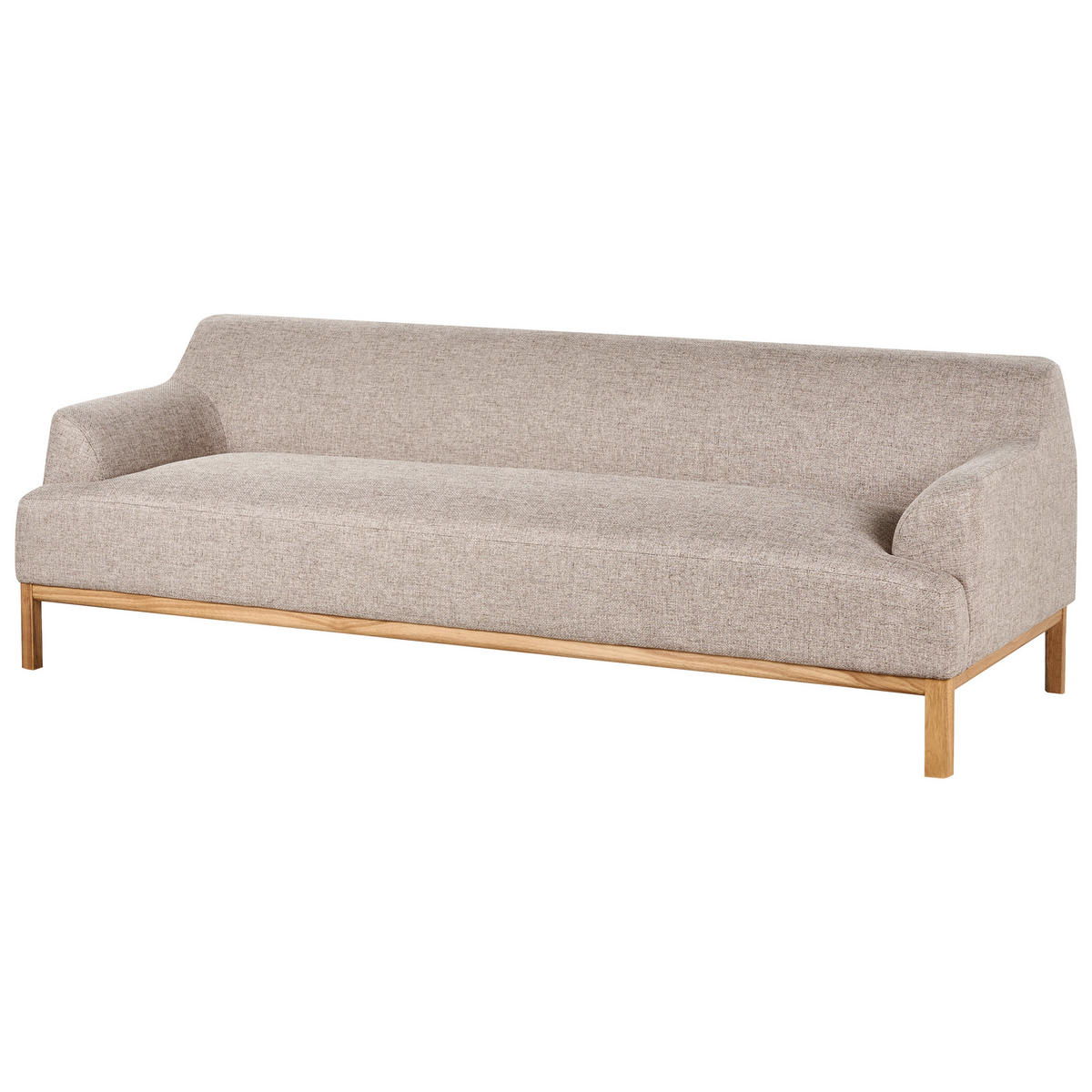POHOVKA 3-místná Látka Světle hnědá Sosjo - světle hnědá, textil (219/74/83cm) - Beliani