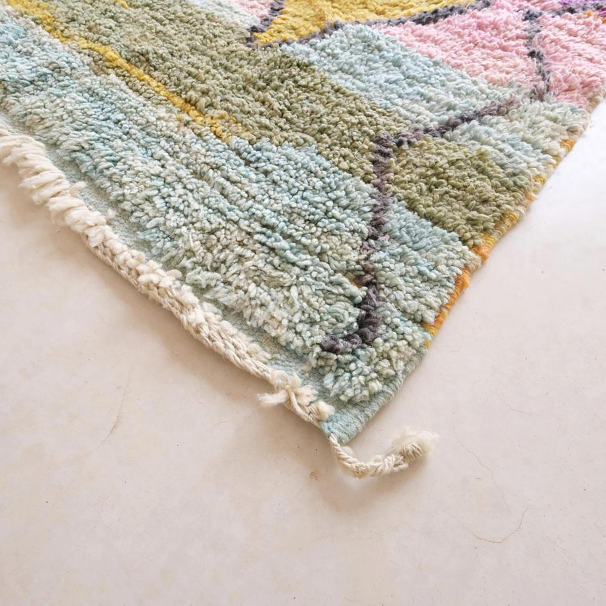 BERBERTEPPICH aus Marokko aus reiner Wolle rosa - Pink, Naturmaterialien (193/283cm) - AFK Living