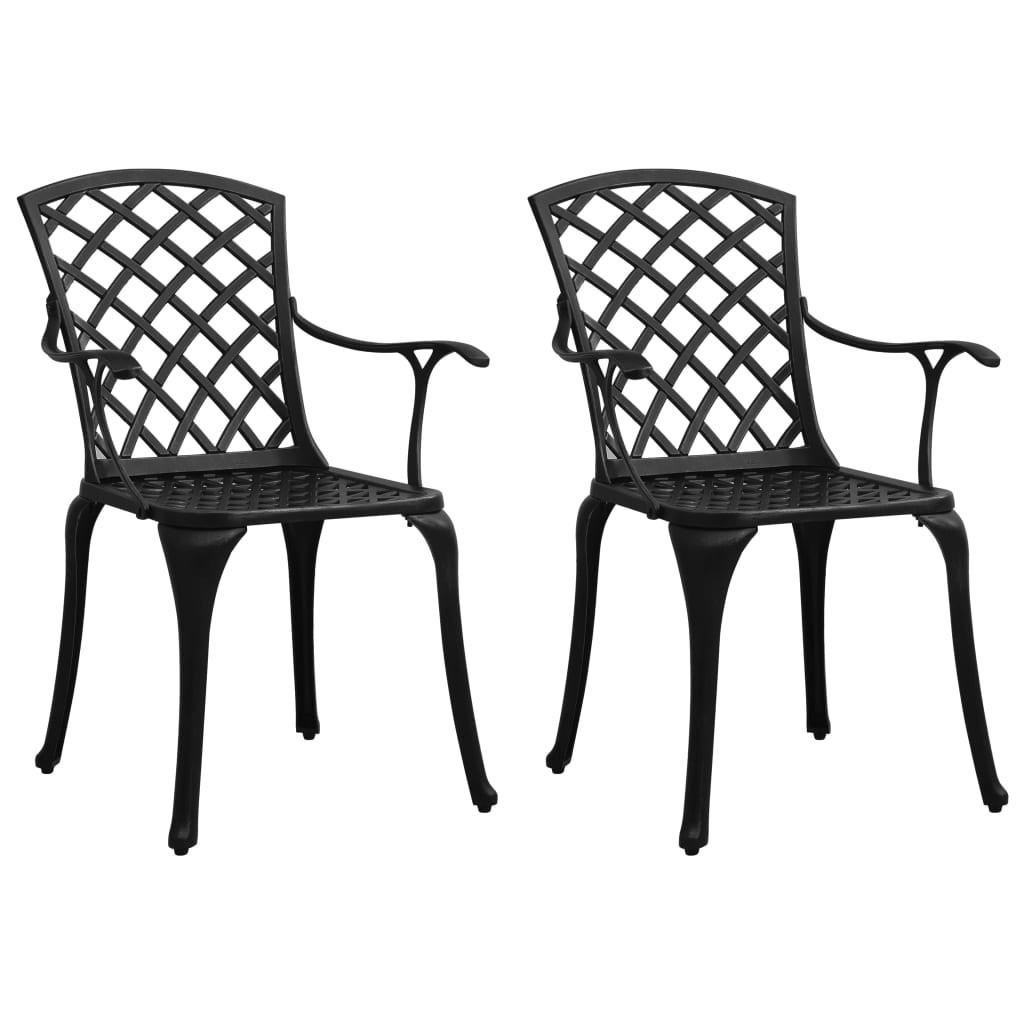 vidaXL Gartenstühle Schwarz 60x93x61 cm
