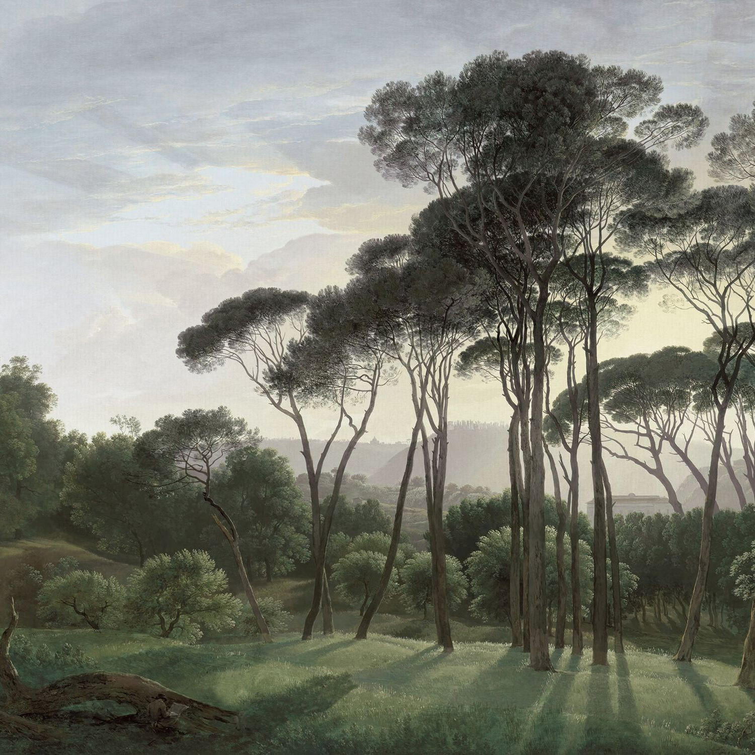 FOTOTAPETE italienische Landschaft 371 x 280 cm - Grün, Papier (371/280cm) - Sanders & Sanders