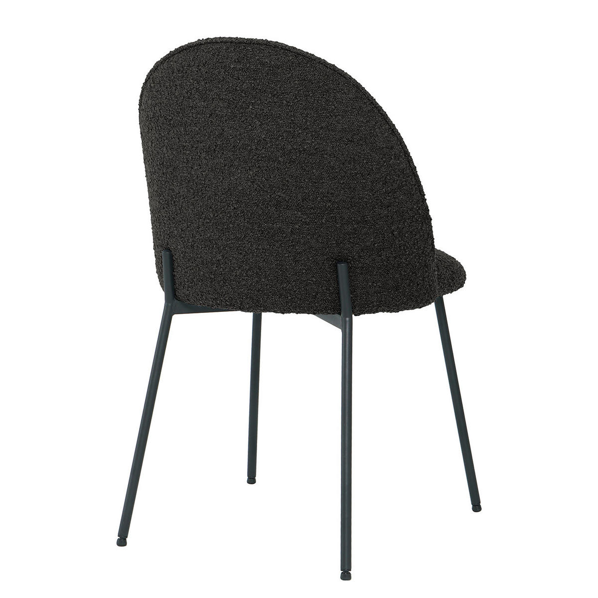 POLSTERSTUHL 2ER-SET - Metall / Textil - Schwarz, Textil/Metall (49/84/54cm) - home24