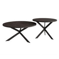 COUCHTISCH rund auf MDF, Schwarz - Schwarz, Holzwerkstoff (75/75/36cm) - Idohome