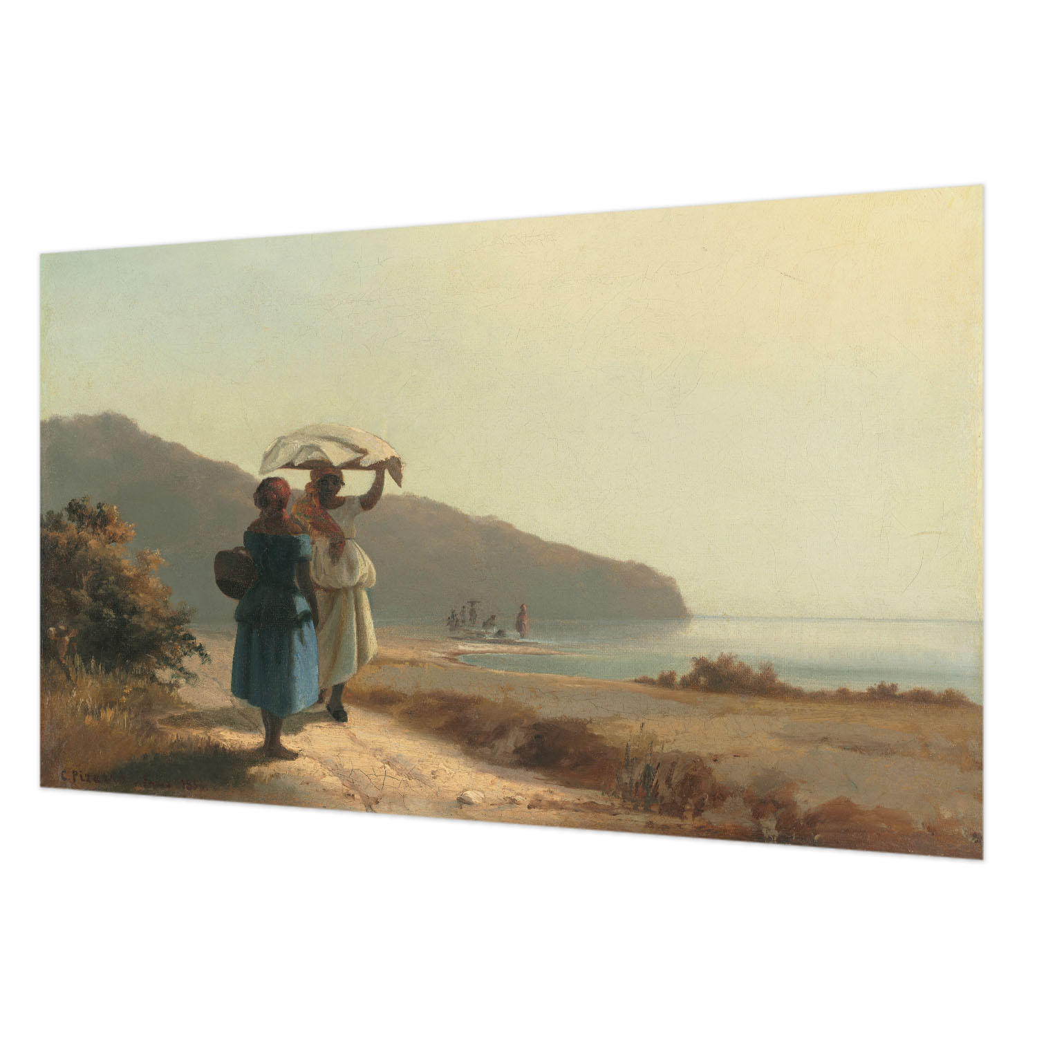 FOTOTAPETE 416x254 cm - Ein Spaziergang am Meer - Beige, Textil (416/254cm) - Wallfluent