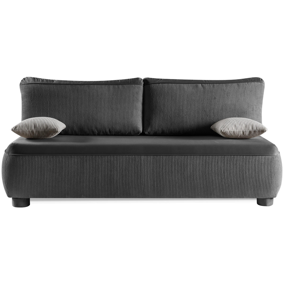 SCHLAFSOFA Aida 3-Sitzer mit Schlaffunktion, Grau - Grau, Textil (211/88/93cm) - Beautysofa