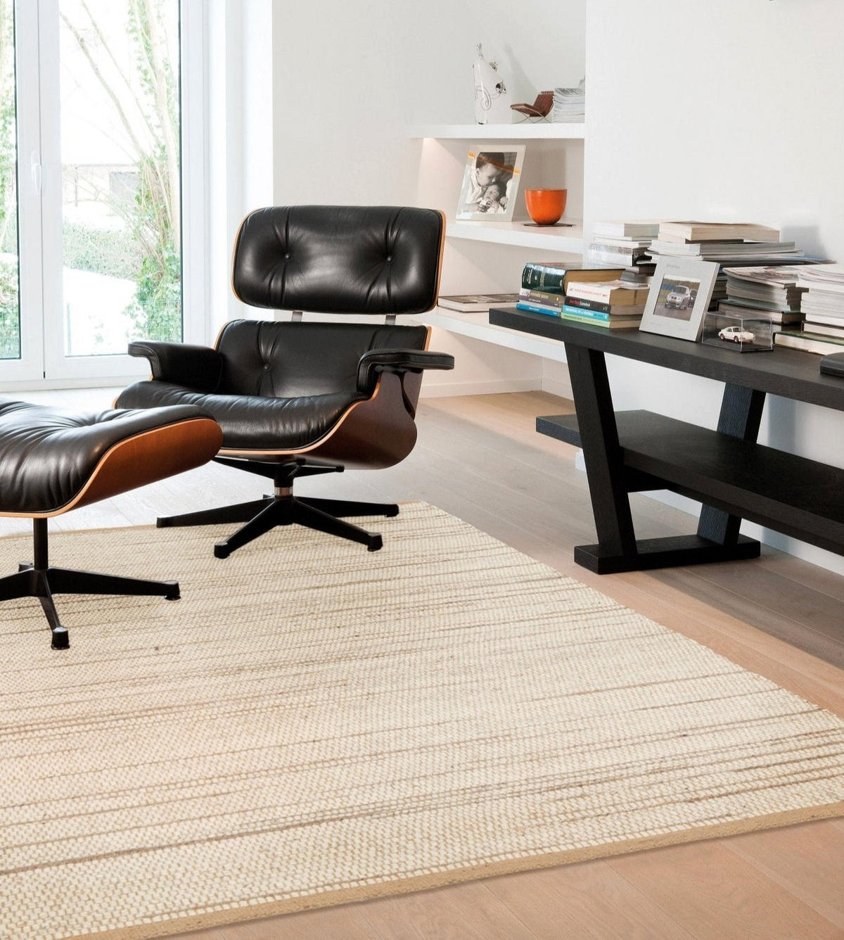 TEPPICH handgefertigt Wolle Jute beige - Beige, Naturmaterialien (120/170cm) - AFK Living