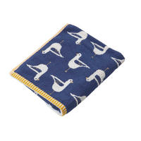 HANDTUCH Möwen blau - Dunkelblau, Textil (50/85cm) - Homescapes