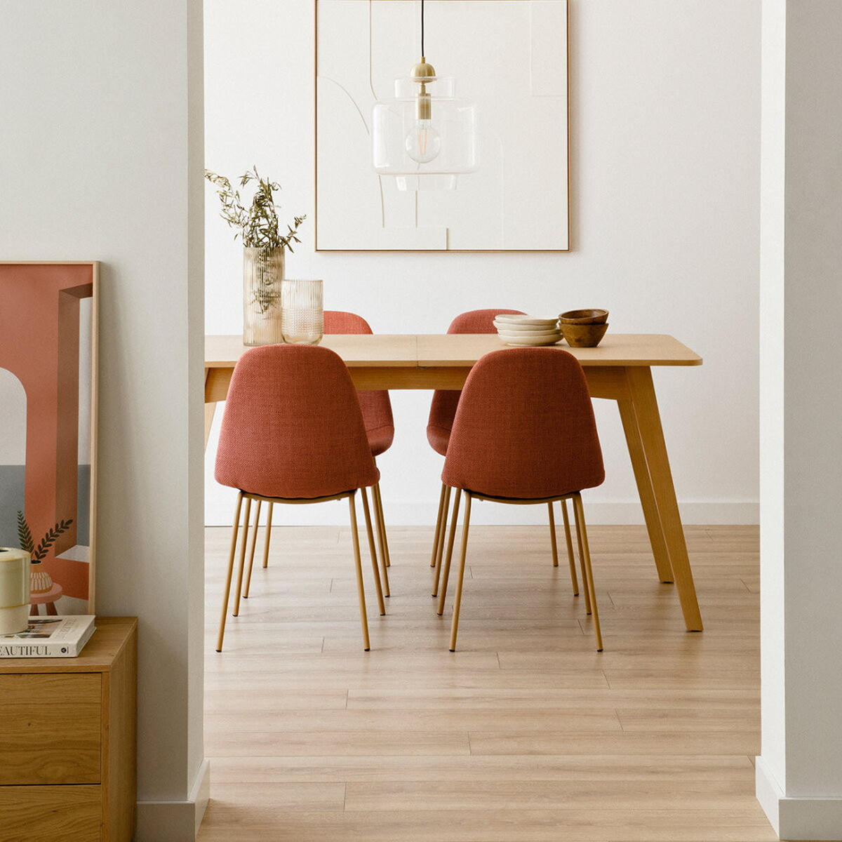 STUHL Trive Terrakotta 46 cm x 84 cm - Terracotta, Textil (46/84/55cm) - Kenay Home