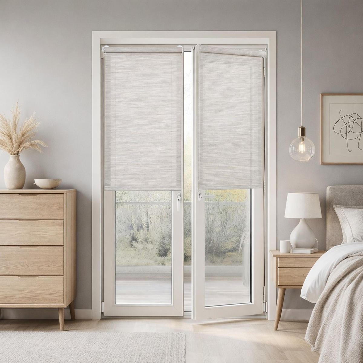 SCREEN-ROLLO Plus Easyfix Graubeige 100x180 - Greige, Kunststoff (100/180/1cm) - STORESDECO