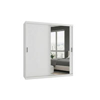 SCHWEBETÜRENSCHRANK Mirano Weiß Matt 200 cm - Weiß, Holzwerkstoff (200/215/60cm) - Ravio