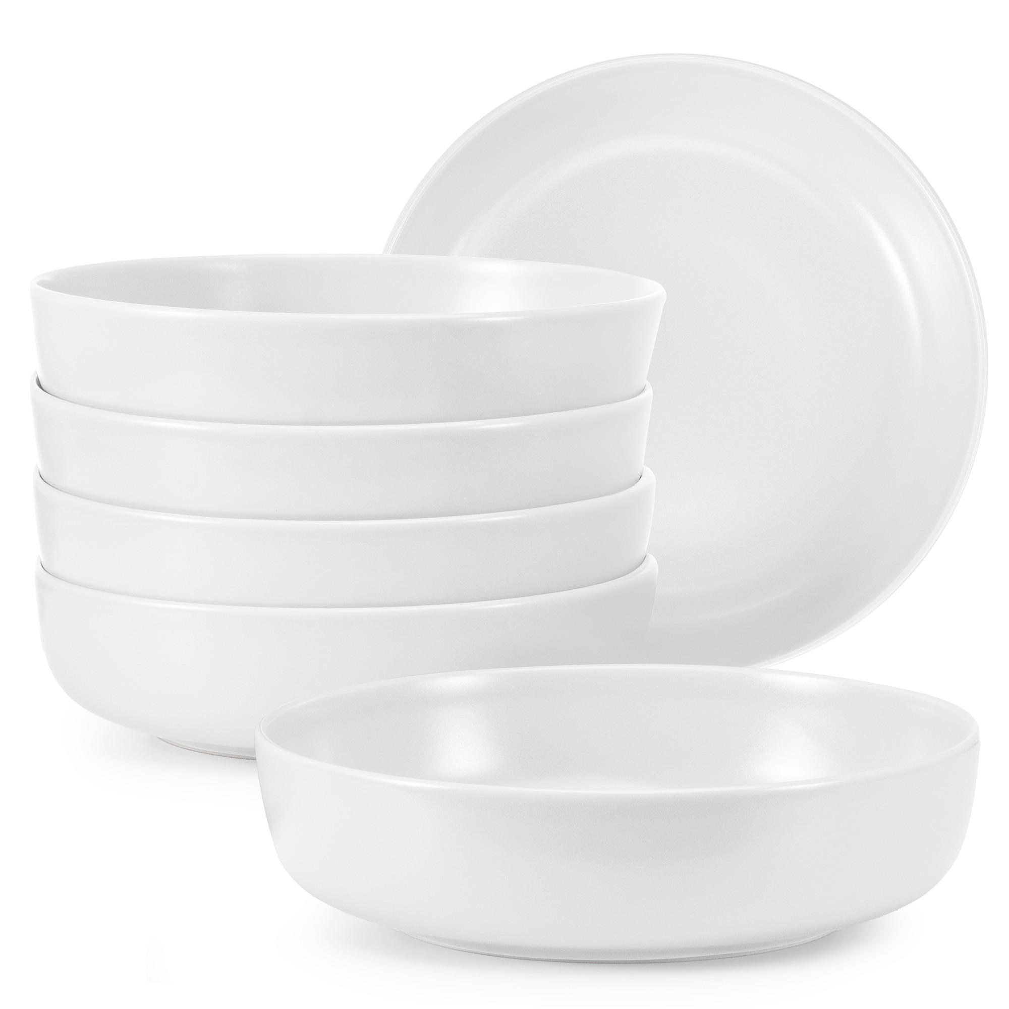 TELLER-SET VICTO 6-tlg Suppenteller - Weiß, Keramik (18cm) - KONSIMO®