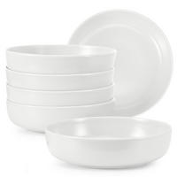 TELLER-SET VICTO 6-tlg Suppenteller - Weiß, Keramik (18cm) - KONSIMO®