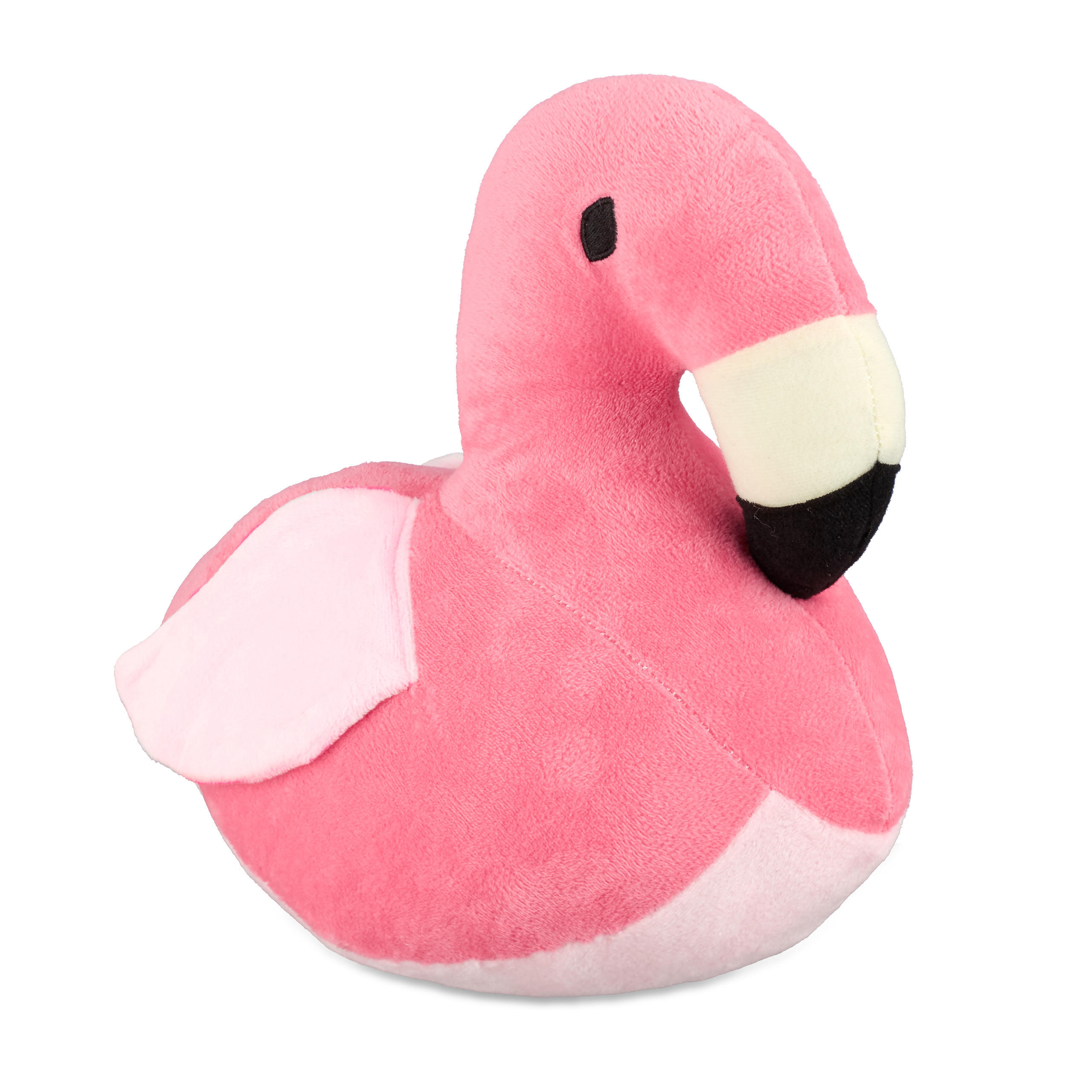 DÖRRSTOPP Rosa Flamingo Polyester - Rosa, Textil/Naturmaterial (14/21cm) - Relaxdays