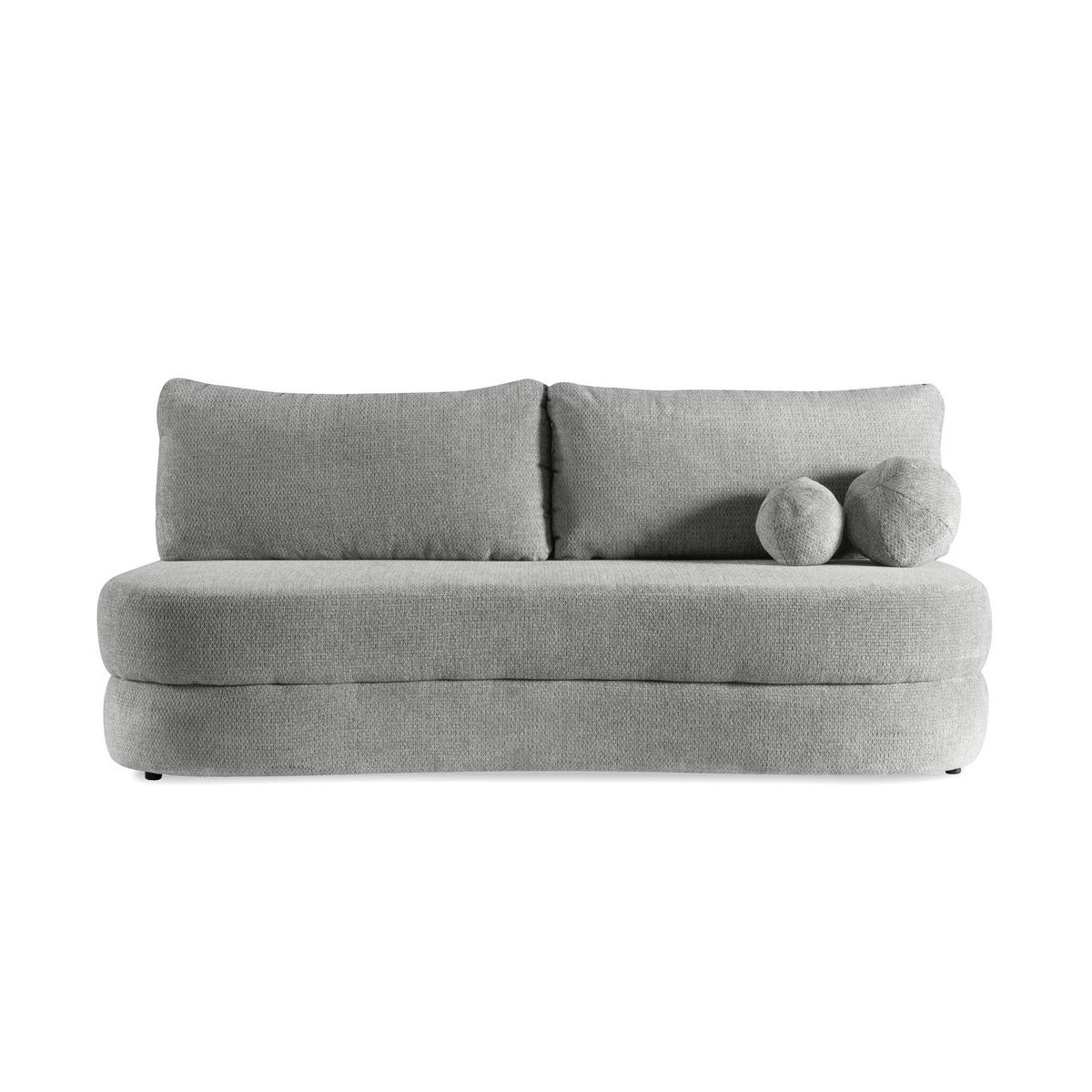 SOFA Rocket Hellgrau, mit Schlaffunktion - Hellgrau, Holzwerkstoff/Textil (211/93/108cm) - Bettso