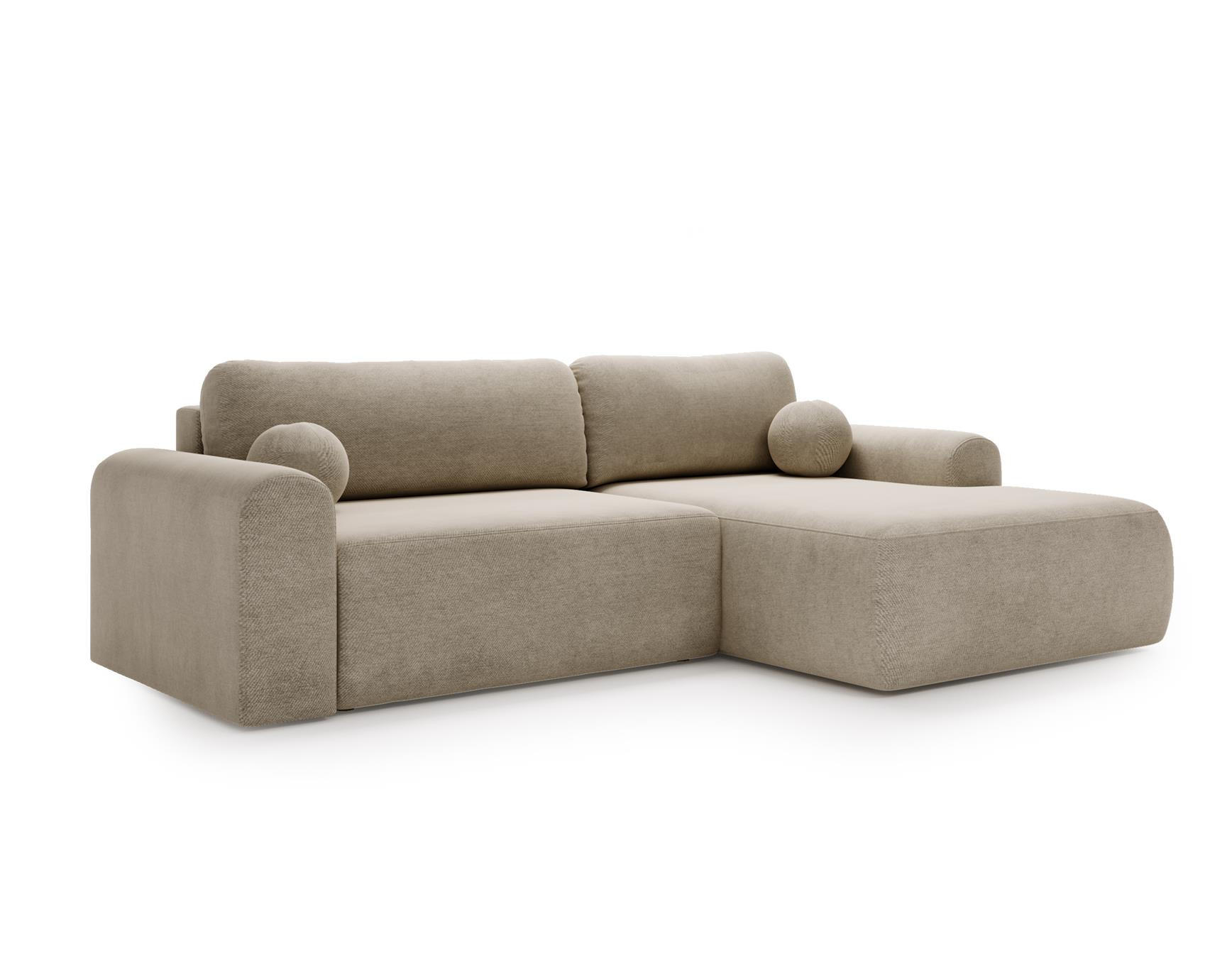Bettso Ecksofa Beige 257x177 cm
