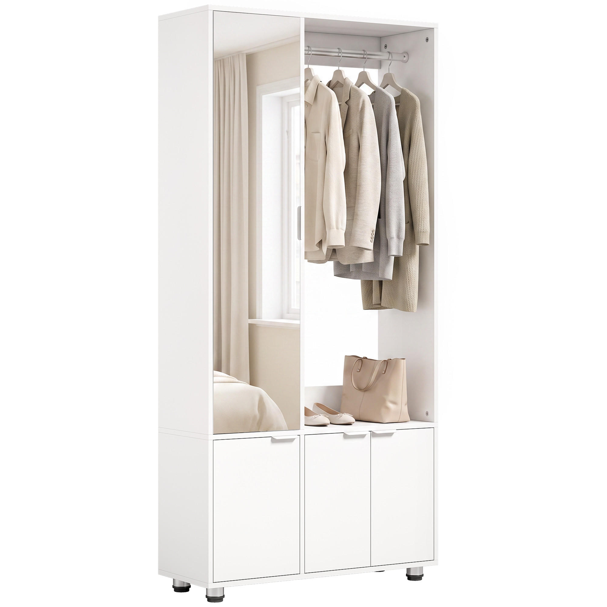 XXXLutz Kleiderschrank Weiß 80x169x30 cm