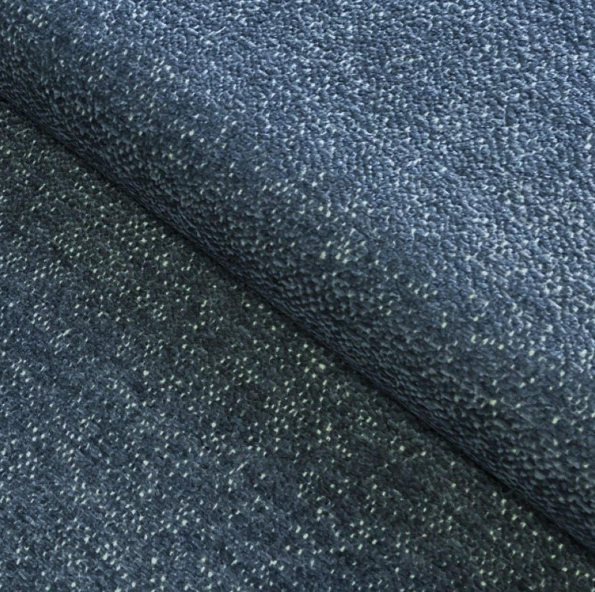 SOFA LOOP Schlaffunktion & Bettkasten PUR-Schaum Schwarze Kunststofffüße skandinavischer Stil lose Rückenkissen freistehend 234x112x86 cm Dark blue - Dunkelblau, Holz/Textil (234/86/112cm) - DomoHome