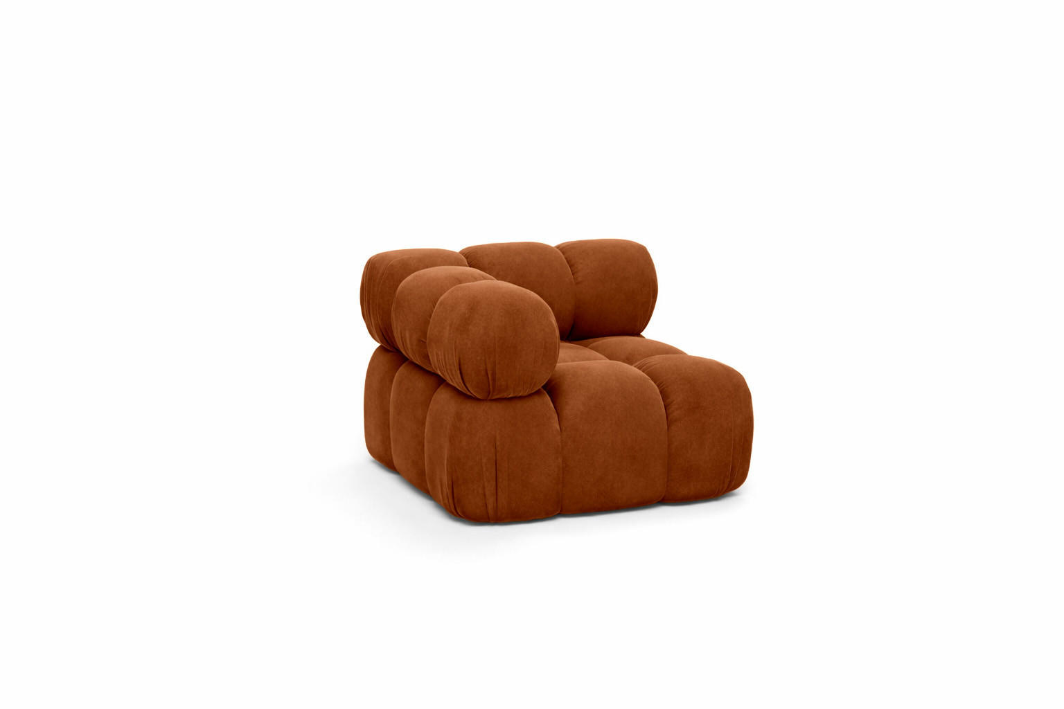 ECKMODUL, Für Modulares System, Stoff Salvador, Braun, Selia - Braun, Holz (95/70/95cm) - Kaiser Möbel