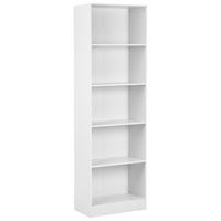 BÜCHERREGAL mit 5 Ebenen 174 cm Weiß Winnipeg - Weiß, Holzwerkstoff (55/174/30cm) - Beliani