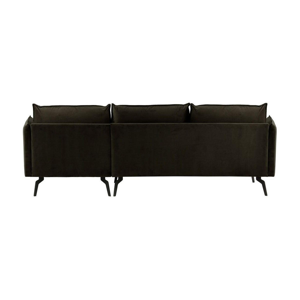 ECKSOFA Layla Rechts-Velluto 20 - Schwarz, Holz/Textil (278/160cm)