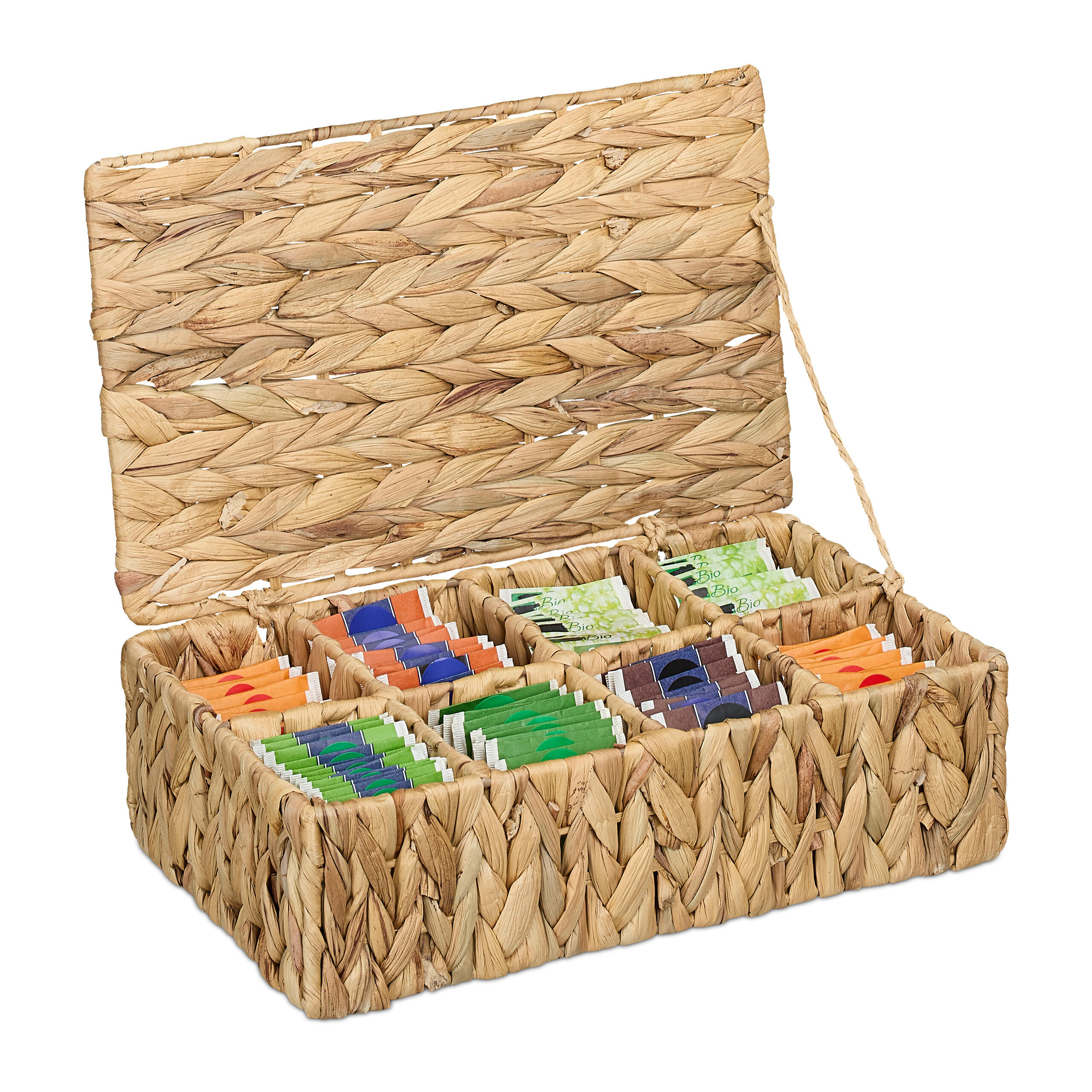TEEBOX - Hellbraun, Textil (33/10/20.5cm) - Relaxdays